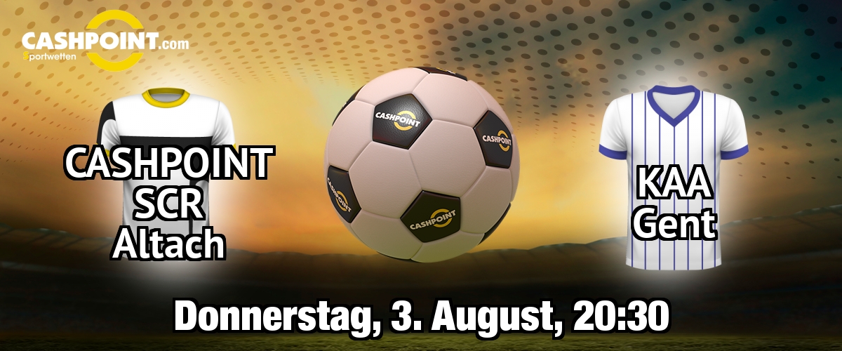 Donnerstag, 03.08.2017, 21:30 Uhr: CASHPOINT Altach VS KAA Gent, 2017 Europa League Qualifikation 3. Qualifikationsrunde, CASHPOINT ARENA