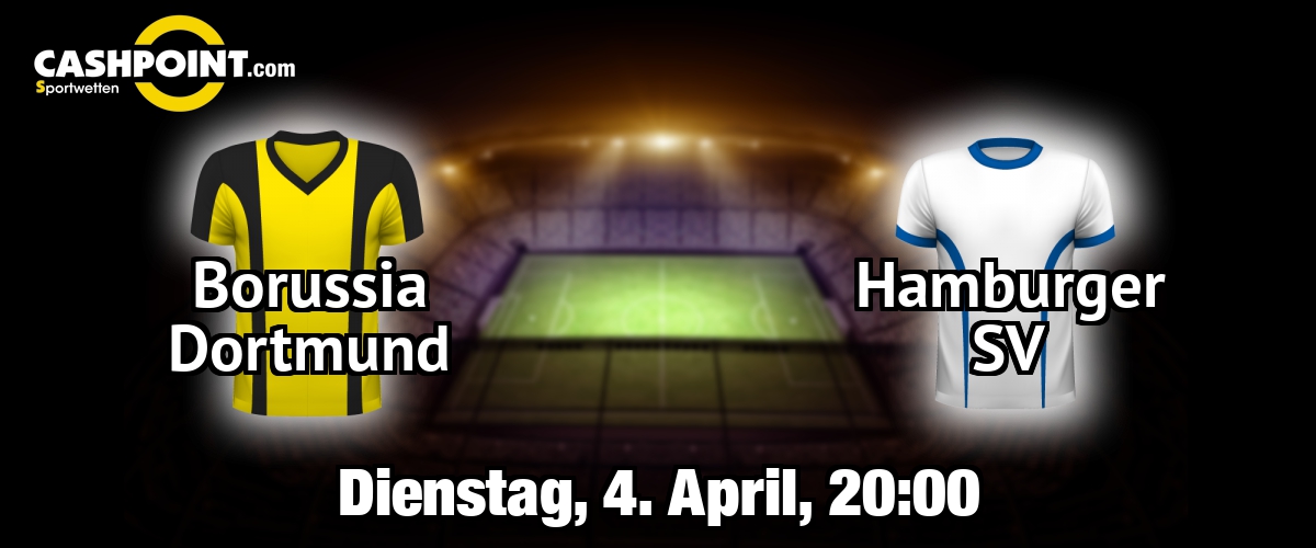 Dienstag, 04.04.2017, 21:00 Uhr: Borussia Dortmund VS Hamburger SV, Deutsche Bundesliga 27. Spieltag, Signal Iduna Park