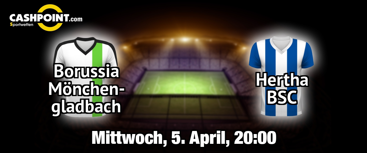 Mittwoch, 05.04.2017, 21:00 Uhr: Borussia Moenchengladbach VS Hertha BSC, Deutsche Bundesliga 27. Spieltag, Borussia Park