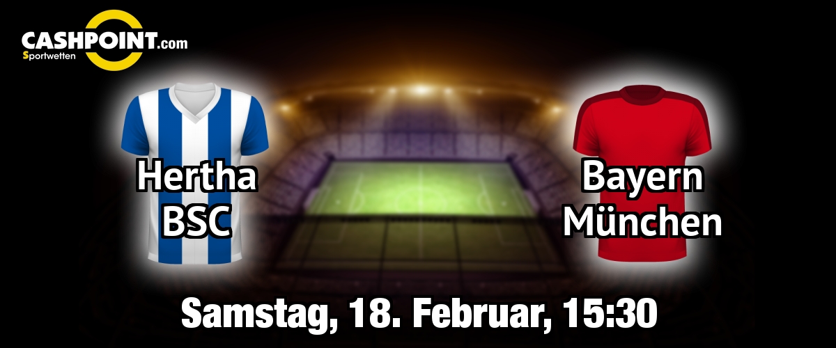 Samstag, 18.02.2017, 15:30 Uhr: Hertha BSC VS Bayern Muenchen, Deutsche Bundesliga 21. Spieltag, Olympiastadion Berlin