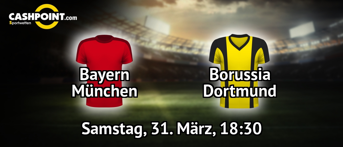 Samstag, 31.03.2018, 19:30 Uhr: Bayern Muenchen VS Borussia Dortmund, Deutschland Erste Bundesliga 28. Spieltag, Allianz Arena