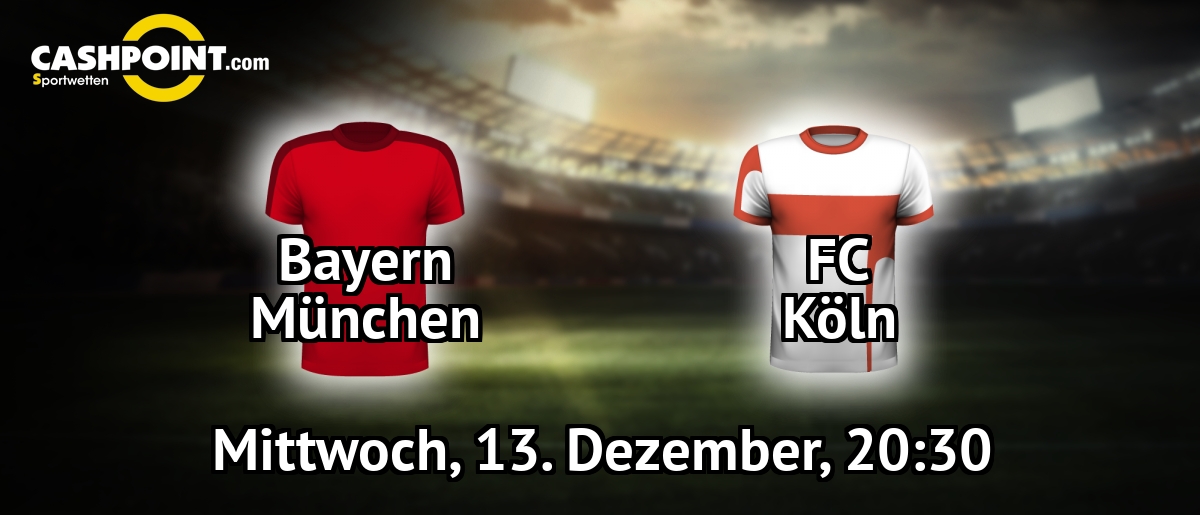Mittwoch, 13.12.2017, 20:30 Uhr: Bayern Muenchen VS FC Koeln, Deutschland Erste Bundesliga 16. Spieltag, Allianz Arena