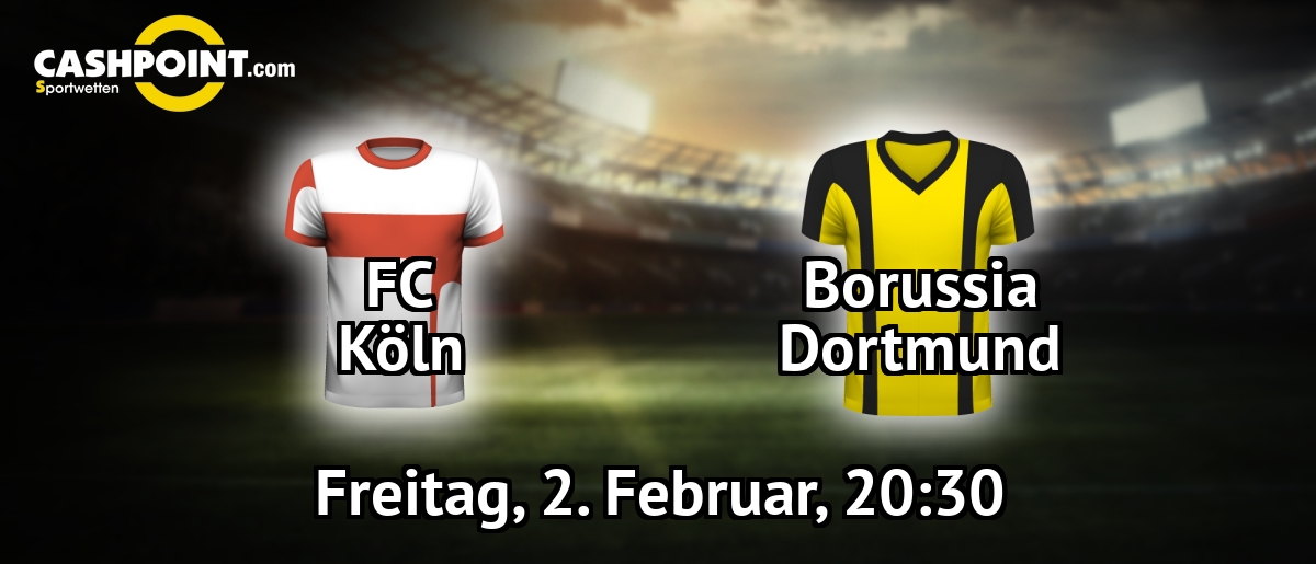 Freitag, 02.02.2018, 20:30 Uhr: FC Koeln VS Borussia Dortmund, Deutschland Erste Bundesliga 21. Spieltag, Rheinenergiestadion