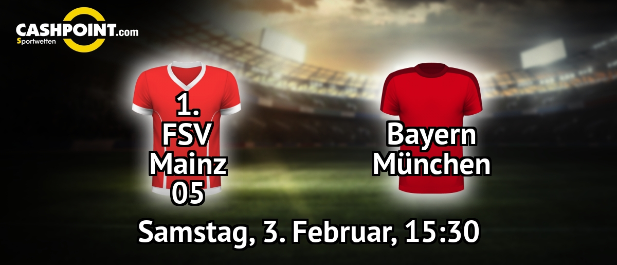 Samstag, 03.02.2018, 15:30 Uhr: FSV Mainz VS Bayern Muenchen, Deutschland Erste Bundesliga 21. Spieltag, Opel Arena