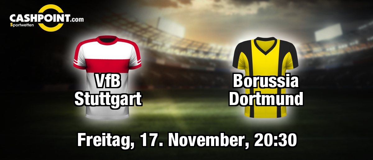 Freitag, 17.11.2017, 20:30 Uhr: VfB Stuttgart VS Borussia Dortmund, Deutschland Erste Bundesliga 12. Spieltag, Mercedes-Benz Arena