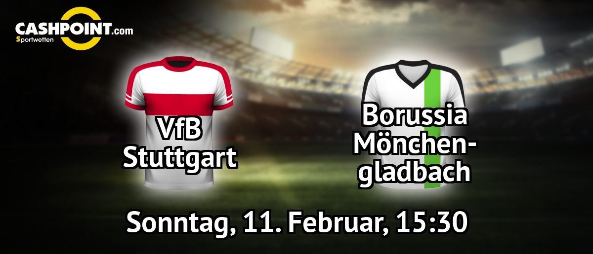 Sonntag, 11.02.2018, 15:30 Uhr: VfB Stuttgart VS Borussia Moenchengladbach, Deutschland Erste Bundesliga 22. Spieltag, Mercedes-Benz Arena