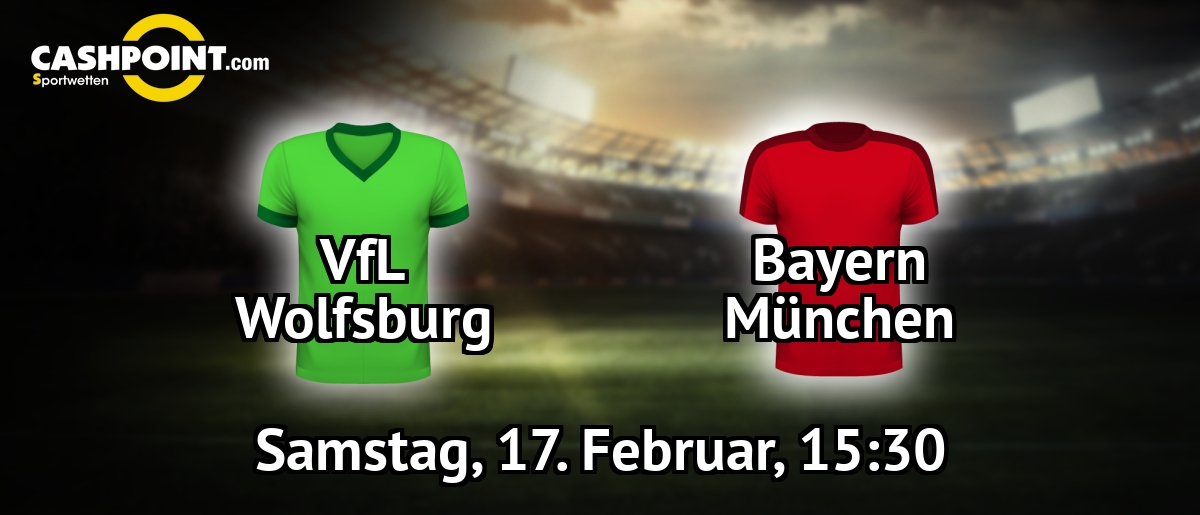 Samstag, 17.02.2018, 15:30 Uhr: VfL Wolfsburg VS Bayern Muenchen, Deutschland Erste Bundesliga 23. Spieltag, Volkswagen Arena