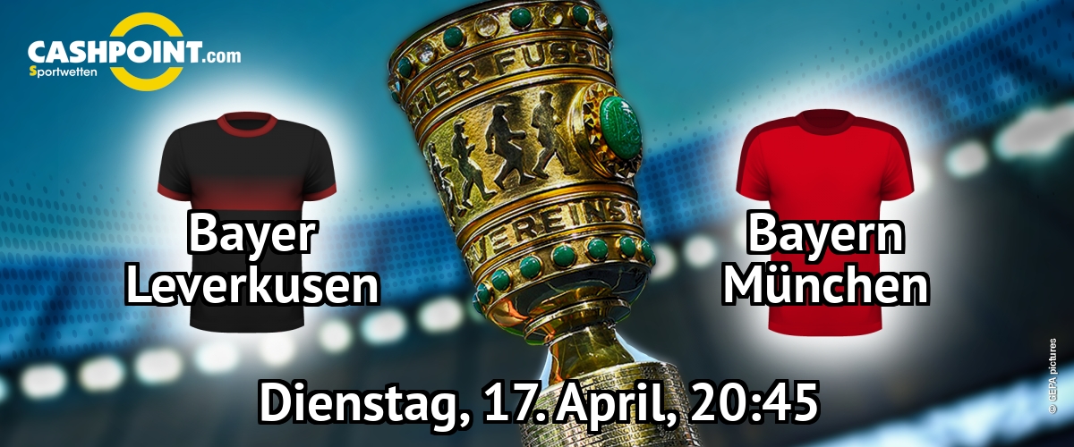 Dienstag, 17.04.2018, 21:45 Uhr: Bayer Leverkusen VS Bayern Muenchen, DFB Pokal DFB-Pokal Halbfinale, BayArena