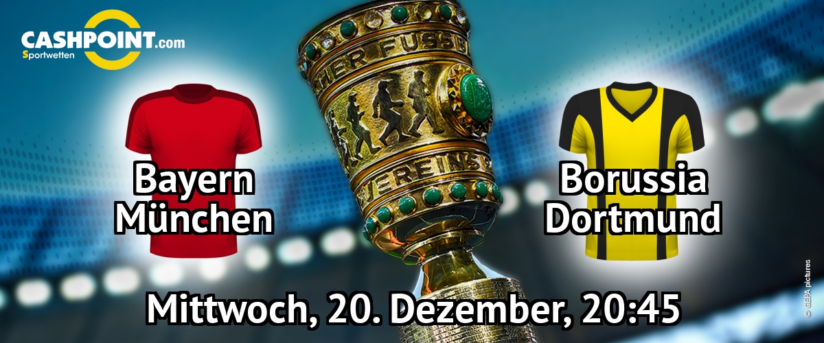 Mittwoch, 20.12.2017, 20:45 Uhr: Bayern Muenchen VS Borussia Dortmund, DFB Pokal Achtelfinale, Allianz Arena