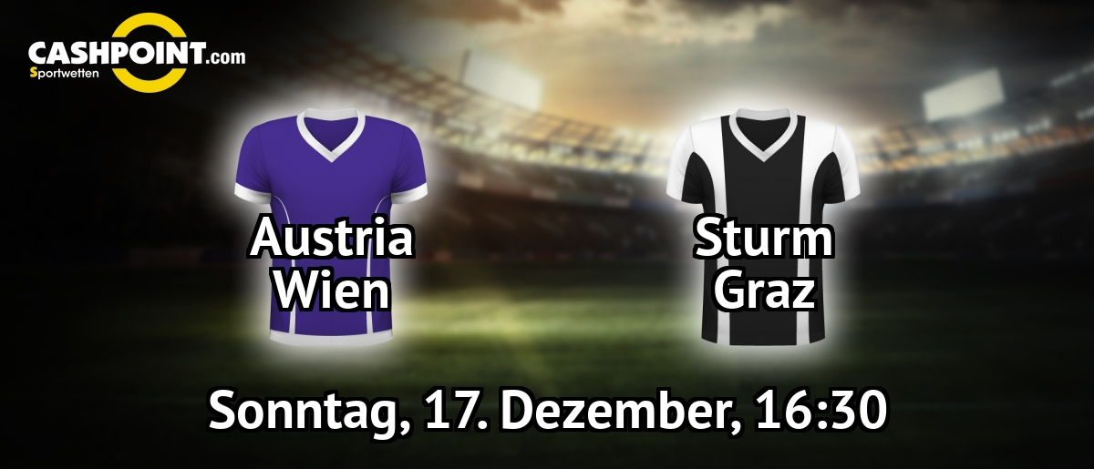 Sonntag, 17.12.2017, 16:30 Uhr: Austria Wien VS Sturm Graz, Oesterreich Bundesliga 20. Spieltag, Ernst-Happel-Stadion