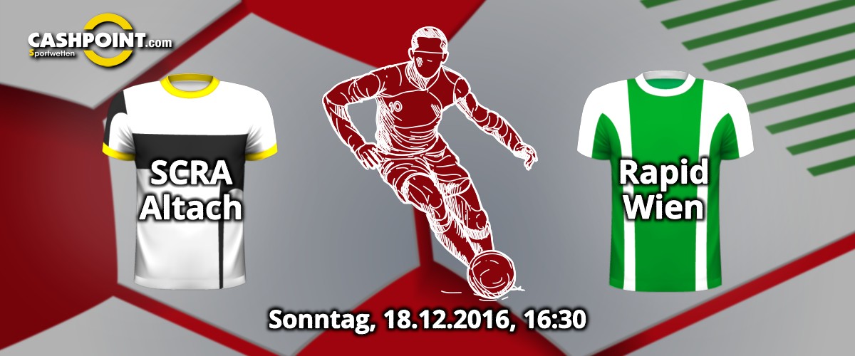 Sonntag, 18.12.2016, 16:30 Uhr: CASHPOINT Altach VS Rapid Wien, Oesterreichische Bundesliga 20. Spieltag, Altach, CASHPOINT-Arena