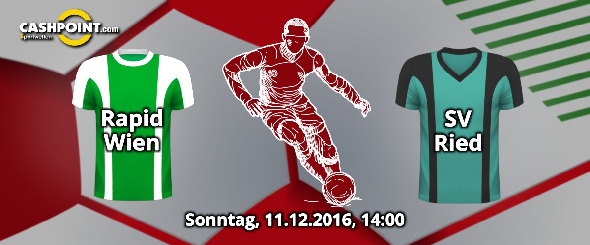 Sonntag, 11.12.2016, 14:00 Uhr: Rapid Wien VS SV Ried, Oesterreichische Bundesliga 19. Spieltag, Hütteldorf, Allianz Stadion