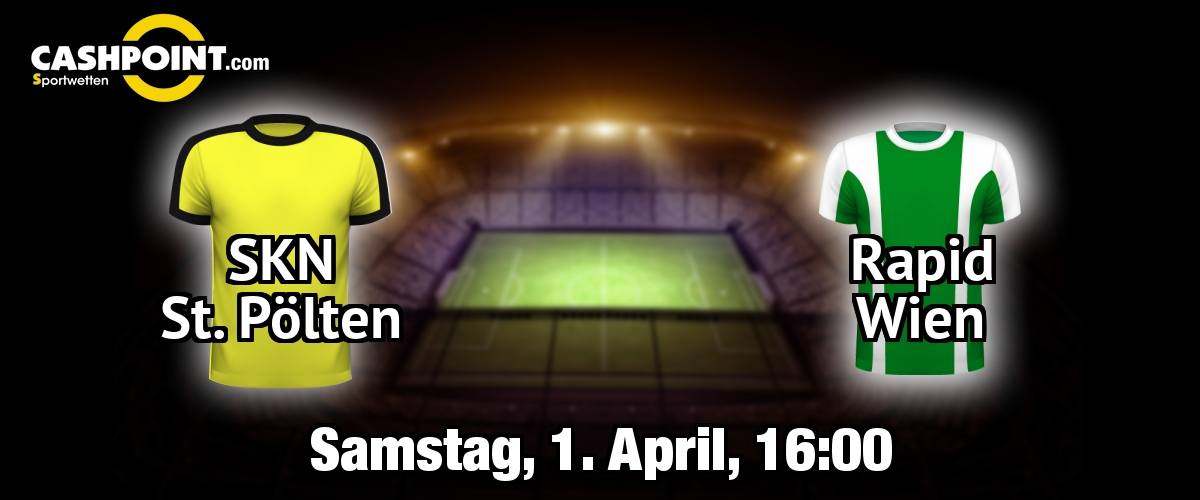 Samstag, 01.04.2017, 17:00 Uhr: SKN St Poelten VS Rapid Wien, Oesterreichische Bundesliga 27. Spieltag, NV Arena