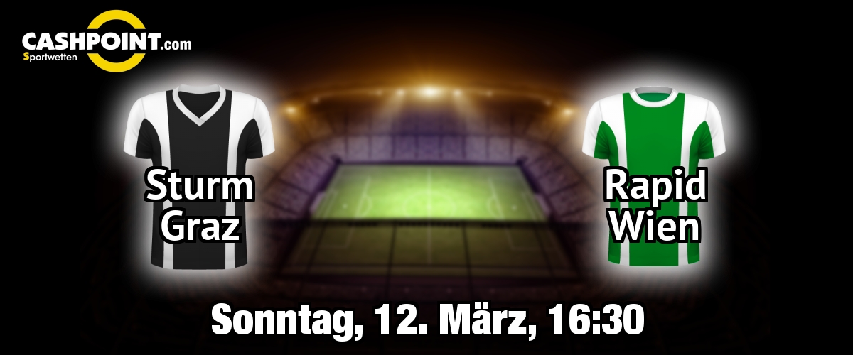 Sonntag, 12.03.2017, 16:30 Uhr: Sturm Graz VS Rapid Wien, Oesterreichische Bundesliga 25. Spieltag, UPC Arena