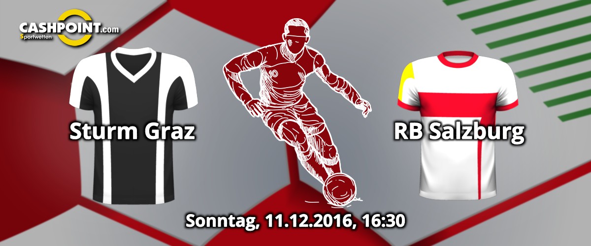 Sonntag, 11.12.2016, 16:30 Uhr: Sturm Graz VS RB Salzburg, Oesterreichische Bundesliga 19. Spieltag, Graz, Merkur-Arena