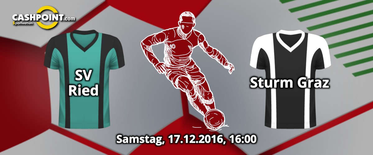 Samstag, 17.12.2016, 16:00 Uhr: SV Ried VS Sturm Graz, Oesterreichische Bundesliga 20. Spieltag, Ried, Keine-Sorgen-Arena