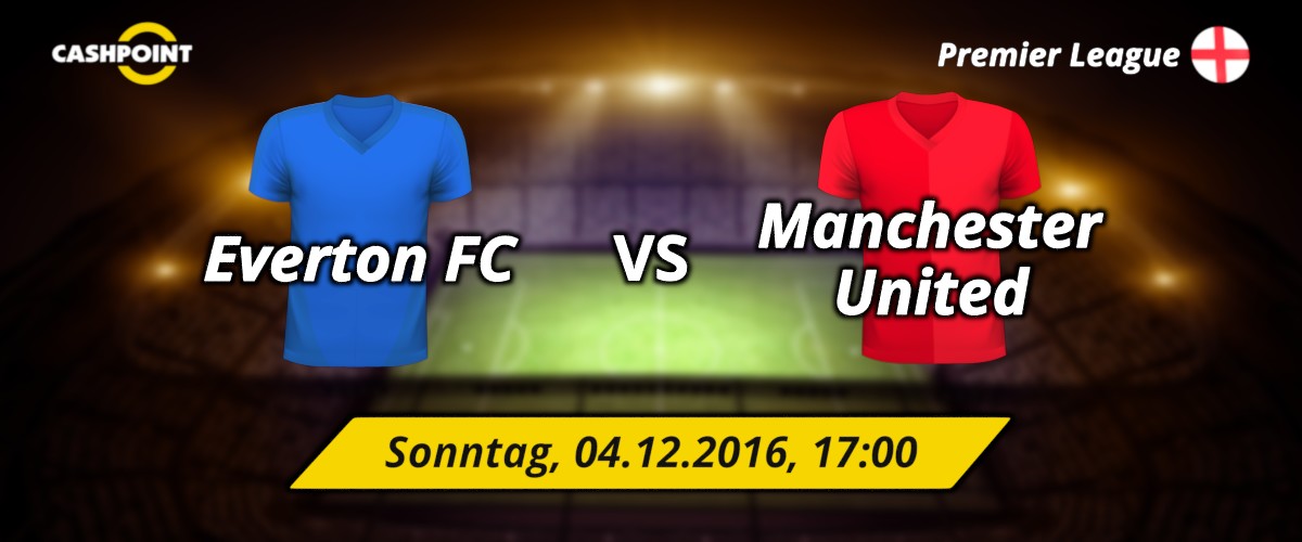 Sonntag, 04.12.2016, 17:00 Uhr: Everton VS Manchester United, Premier League 14. Spieltag, Walton, Goodison Park