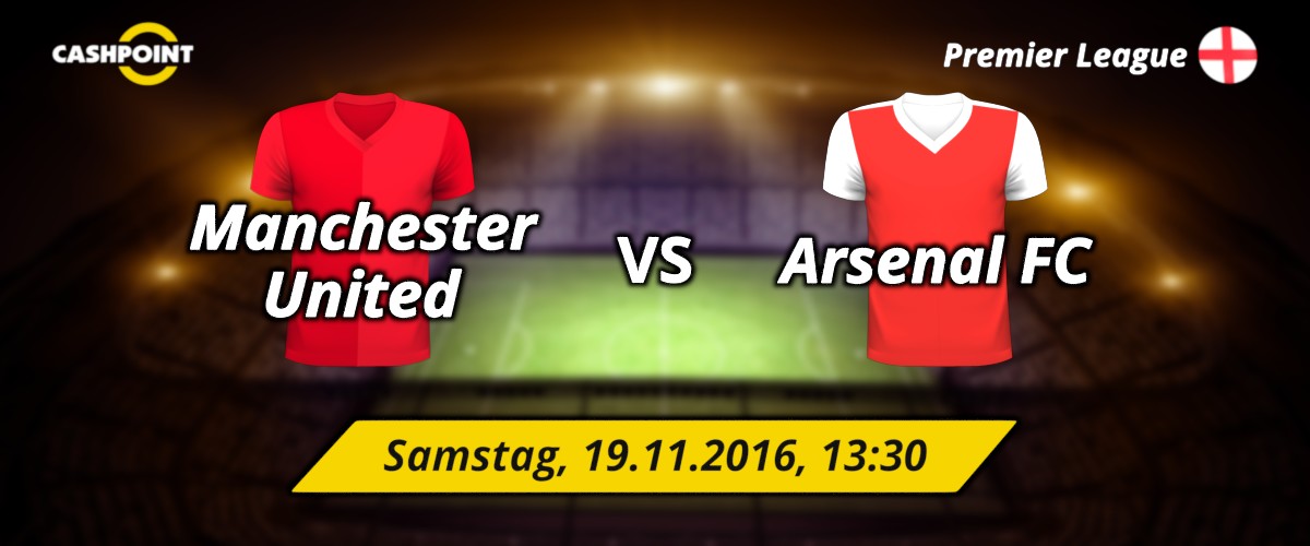 Samstag, 19.11.2016, 13:30 Uhr: Manchester United VS Arsenal London, Premier League 12. Spieltag, Manchester, Old Trafford
