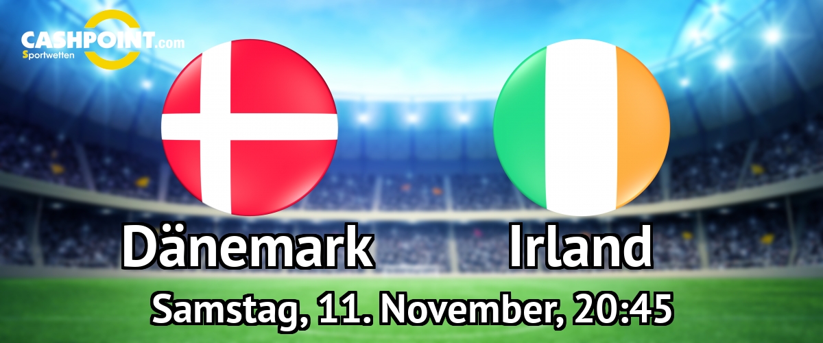 Samstag, 11.11.2017, 20:45 Uhr: Daenemark VS Irland, WM Qual. UEFA Playoffs Play-Off Hinspiel, Telia Parken, København, Dänemark