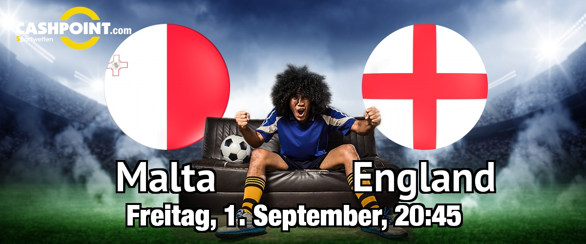Freitag, 01.09.2017, 21:45 Uhr: Malta VS England, WM Qualifikation Gruppe F 7. Spieltag, National Stadium, Ta'Qali, Malta